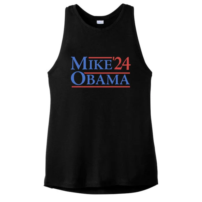 Big Mike Obama 2024 Ladies Tri-Blend Wicking Tank