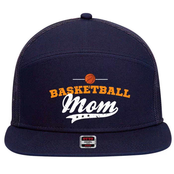 Basketball mom outfit 7 Panel Mesh Trucker Snapback Hat