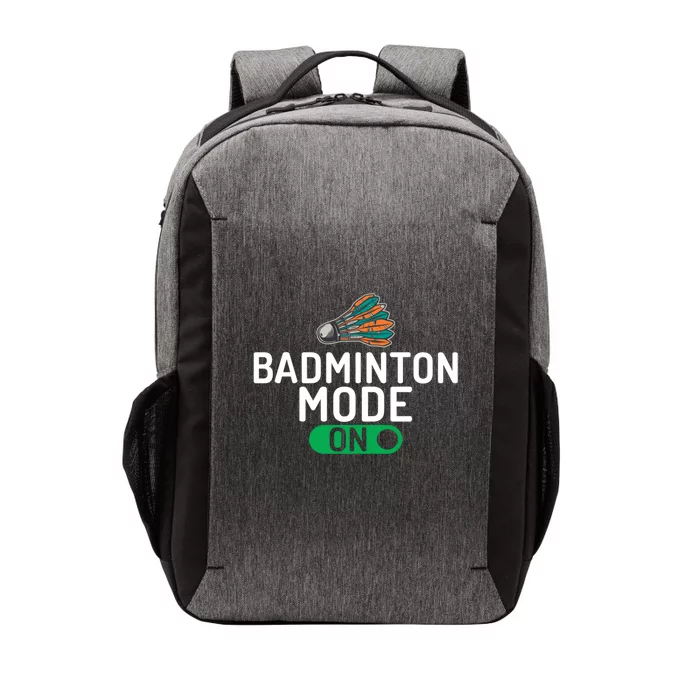 Badminton Mode On Badminton Gift Vector Backpack