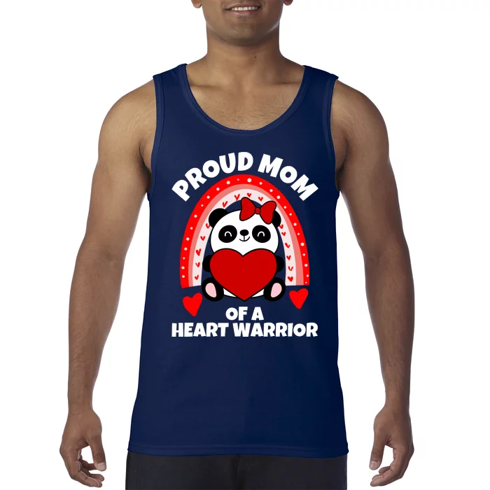 Beautiful Mom Of A Heart Warrior CHD Awareness Tank Top