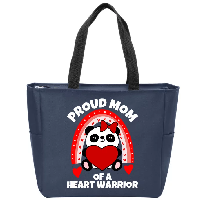 Beautiful Mom Of A Heart Warrior CHD Awareness Zip Tote Bag