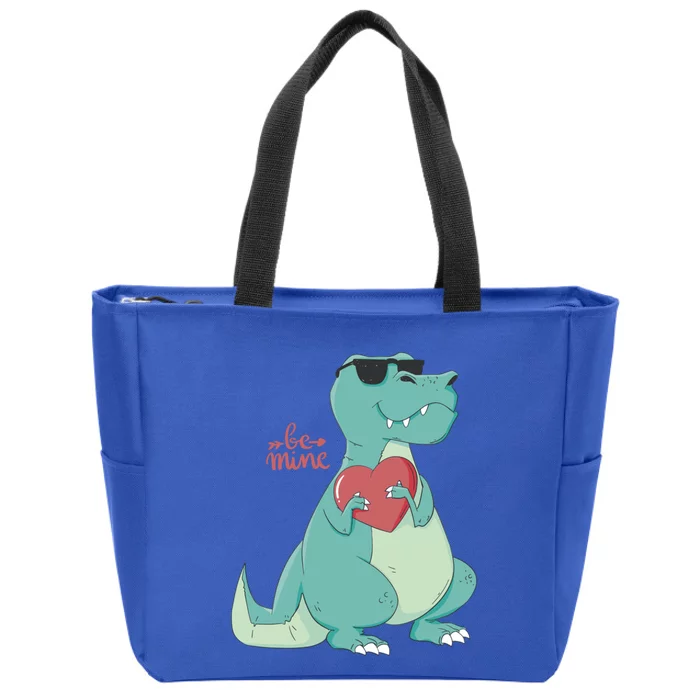 Be Mine Outfit With Cool Dinosaur Gift Zip Tote Bag