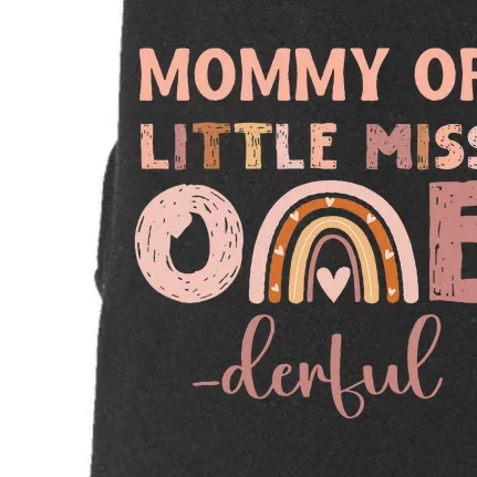 Boho Mommy Of Miss Onederful 1st Birthday Doggie 3-End Fleece Hoodie