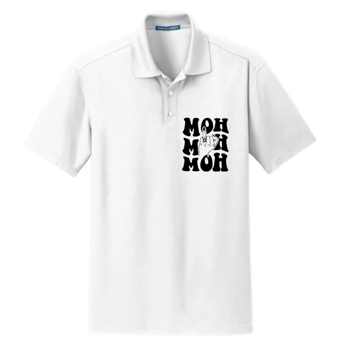 Boho Maid Of Honorbachelorette Party Dry Zone Grid Performance Polo