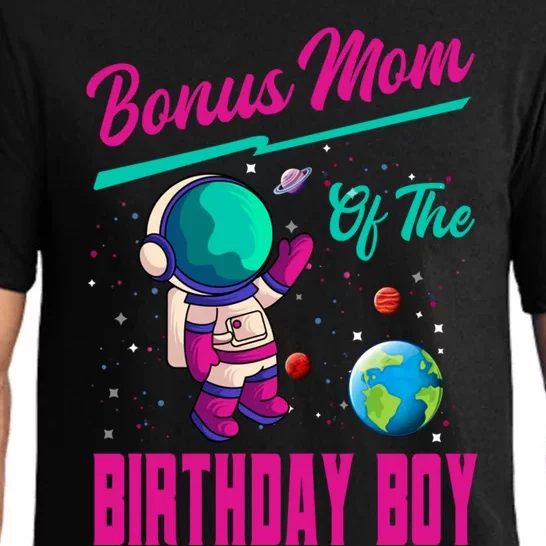 Bonus Mom Of The Birthday Space Party Planet Astronaut Cool Gift Pajama Set