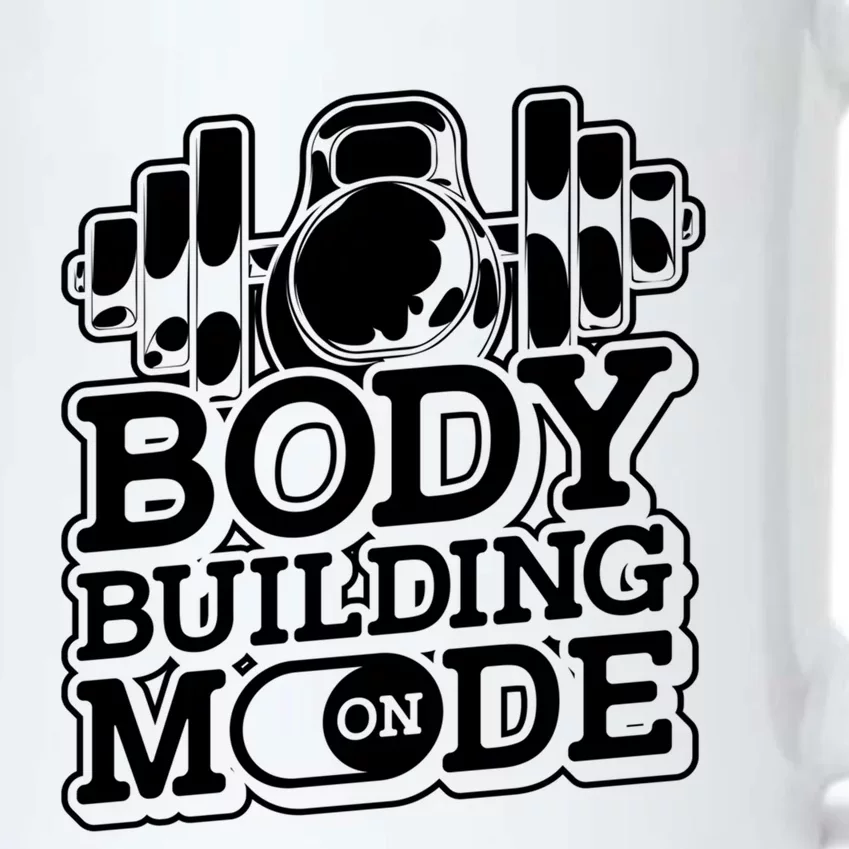 Bodybuilding Mode On Cute Gift Fitness Barbell Workout Bodybuilder Gift Black Color Changing Mug