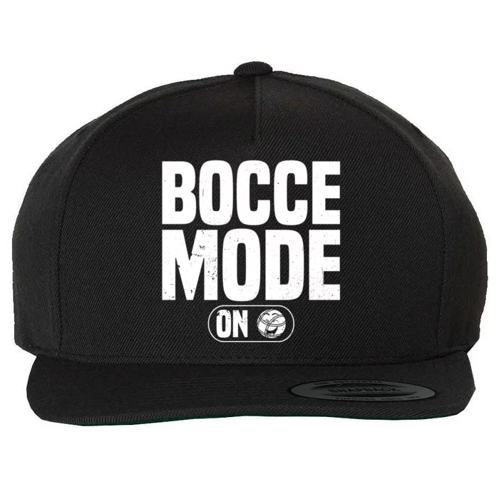 Bocce Mode On Boccia Player Bocce Ball Player Gift Wool Snapback Cap