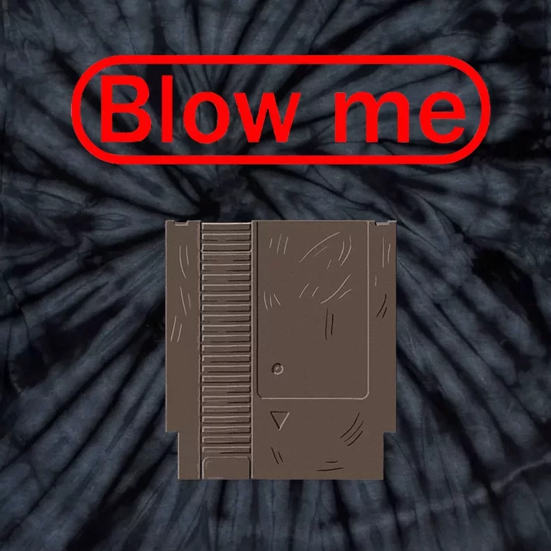 Blow Me Old School Gamer Cartridge Funny Video Gaming Gift Tie-Dye T-Shirt