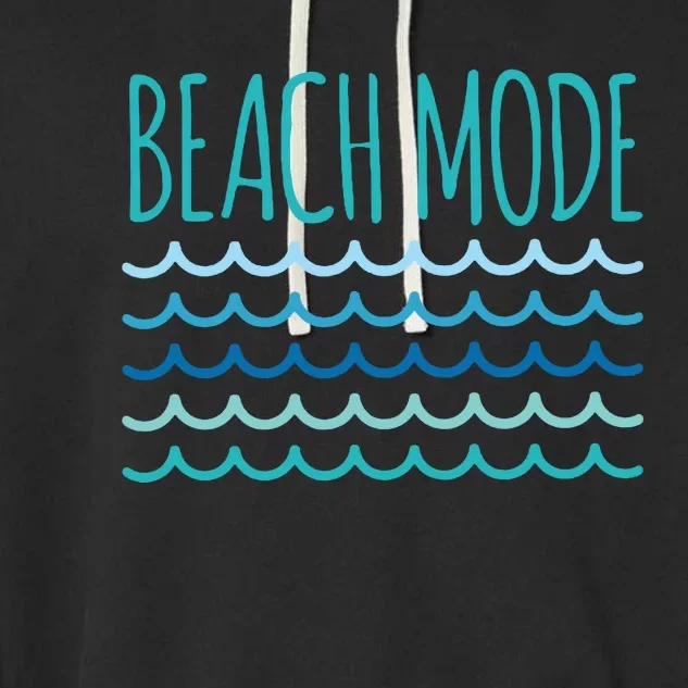 Beach Mode Ocean Wave Garment-Dyed Fleece Hoodie