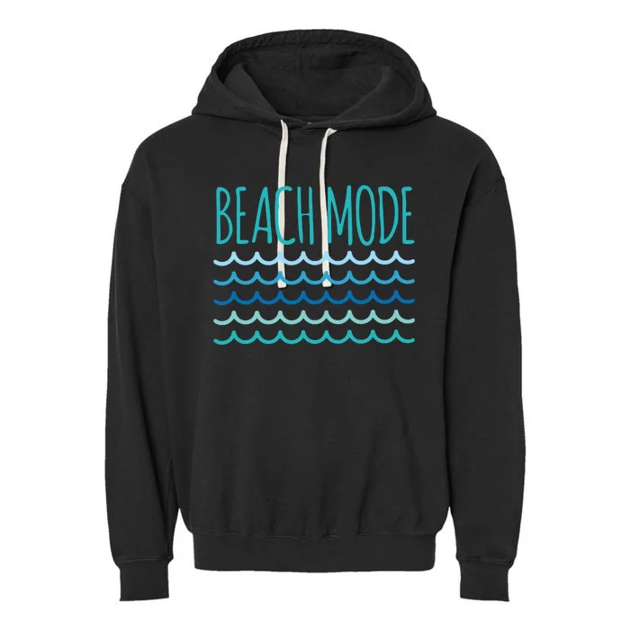 Beach Mode Ocean Wave Garment-Dyed Fleece Hoodie