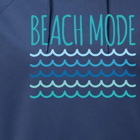 Beach Mode Ocean Wave Performance Fleece Hoodie