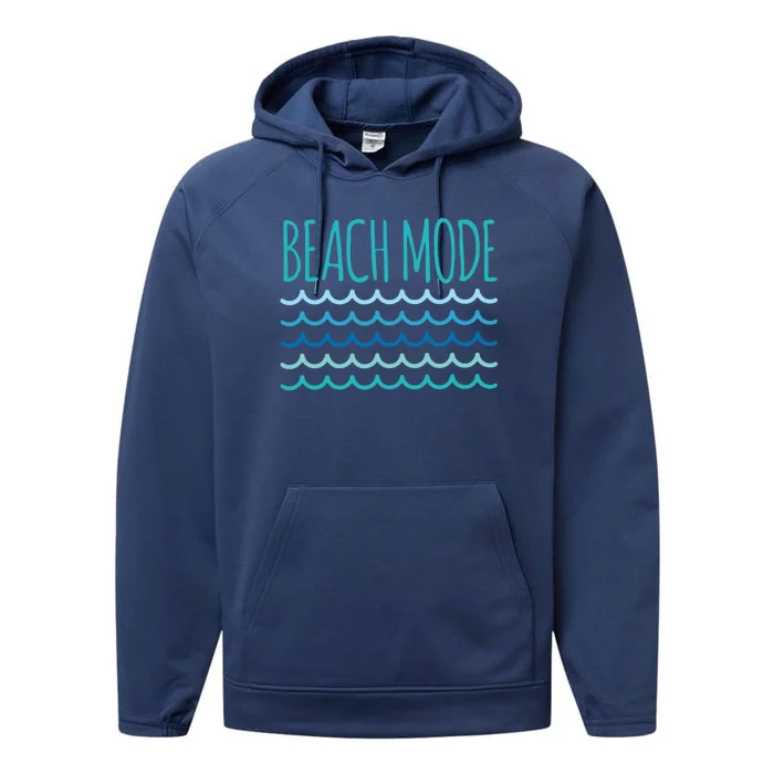 Beach Mode Ocean Wave Performance Fleece Hoodie