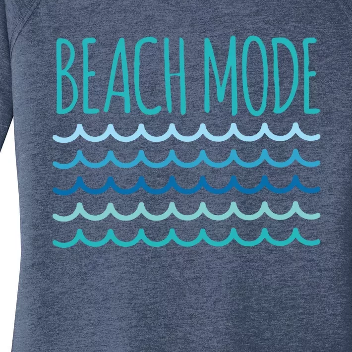 Beach Mode Ocean Wave Women's Perfect Tri Tunic Long Sleeve Shirt