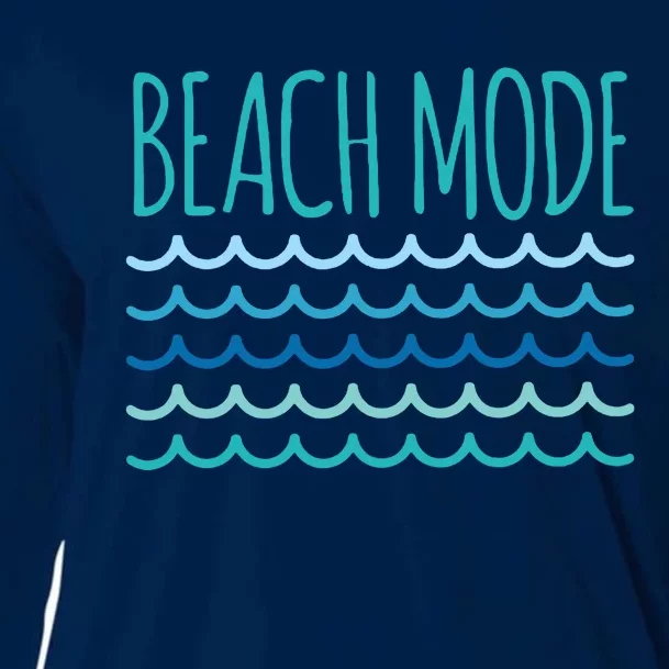 Beach Mode Ocean Wave Cooling Performance Long Sleeve Crew