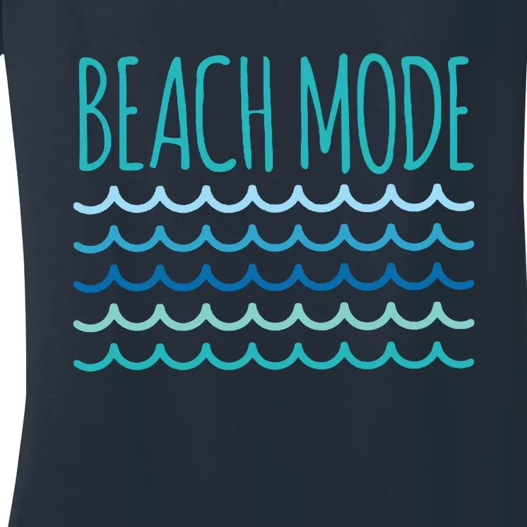 Beach Mode Ocean Wave Women's V-Neck T-Shirt