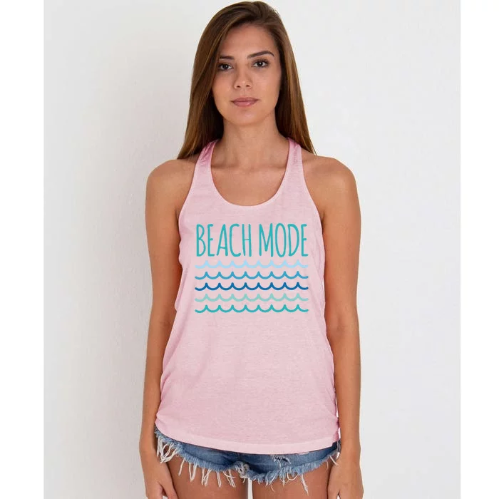 Beach Mode Ocean Wave Women's Knotted Racerback Tank