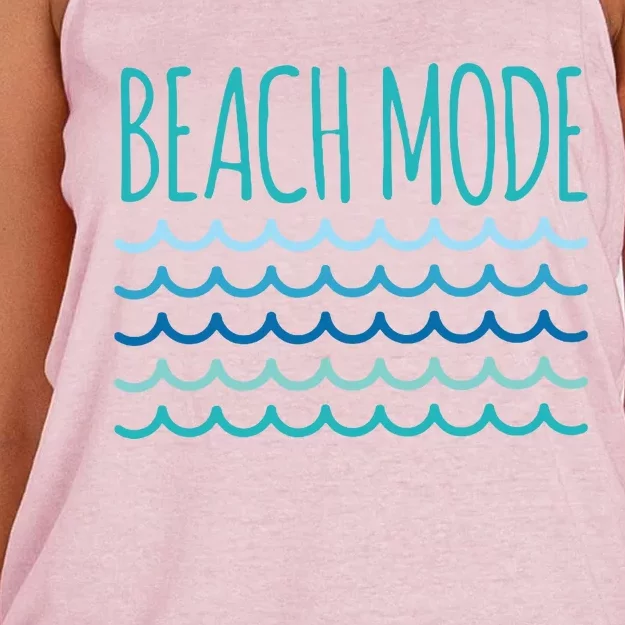 Beach Mode Ocean Wave Women's Knotted Racerback Tank