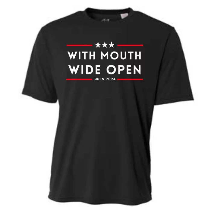 Biden Mouth Open Debate 2024 Election Presidential Debate Cooling Performance Crew T-Shirt