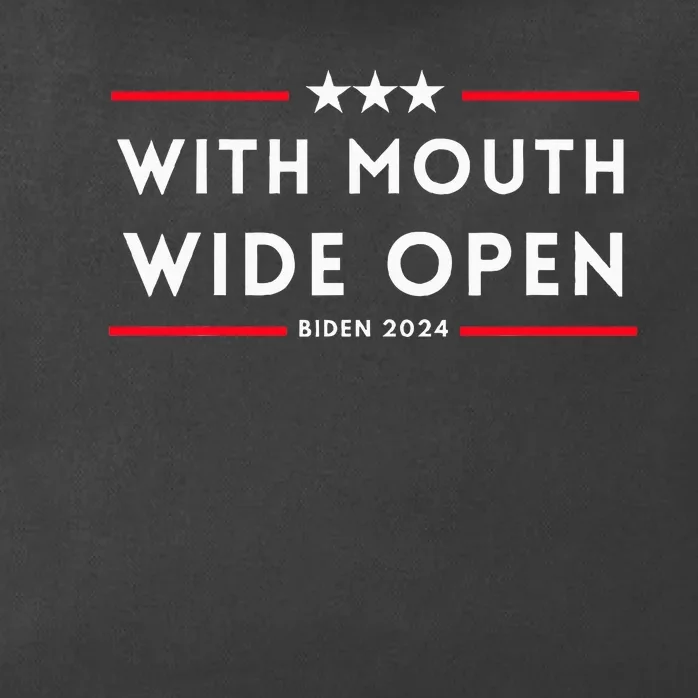 Biden Mouth Open Debate 2024 Election Presidential Debate Zip Tote Bag