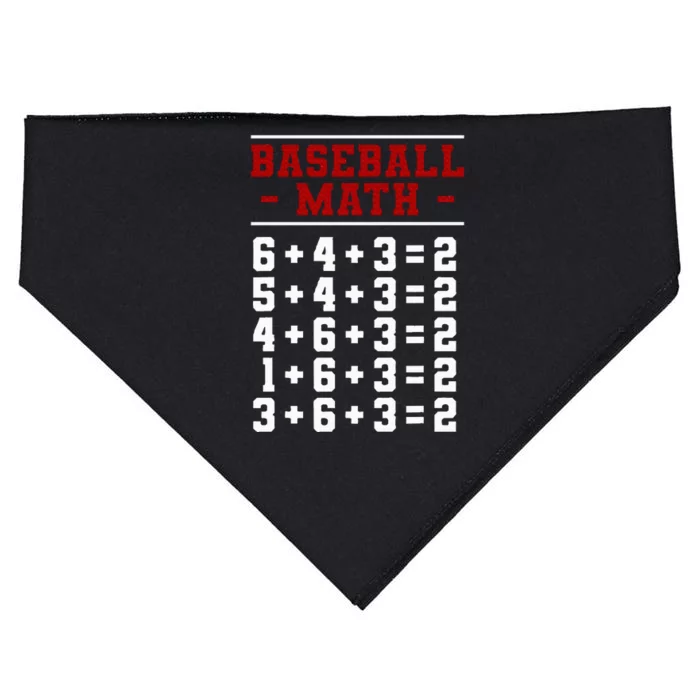 Baseball Math Operation Double Play Mathematician USA-Made Doggie Bandana