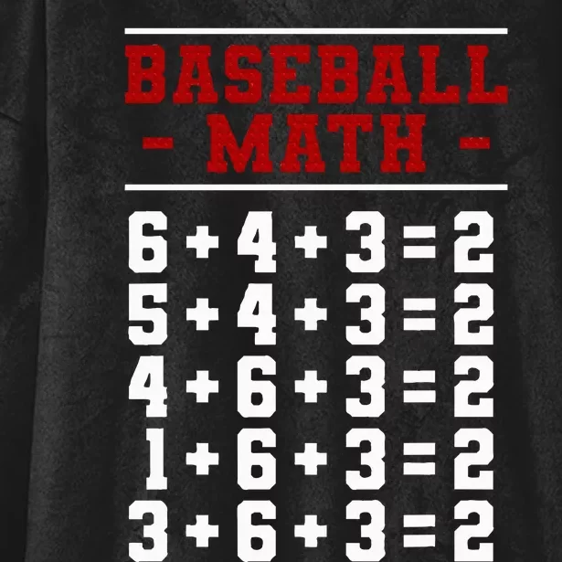 Baseball Math Operation Double Play Mathematician Hooded Wearable Blanket