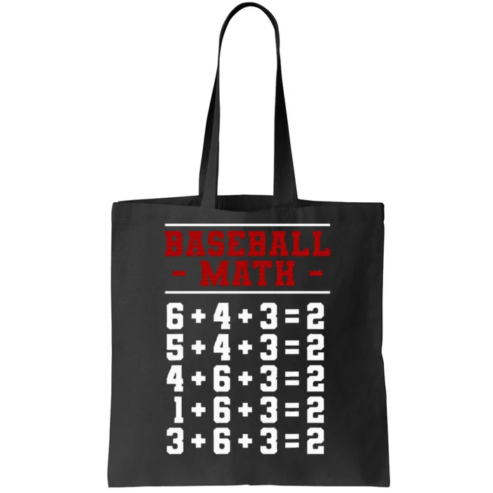 Baseball Math Operation Double Play Mathematician Tote Bag