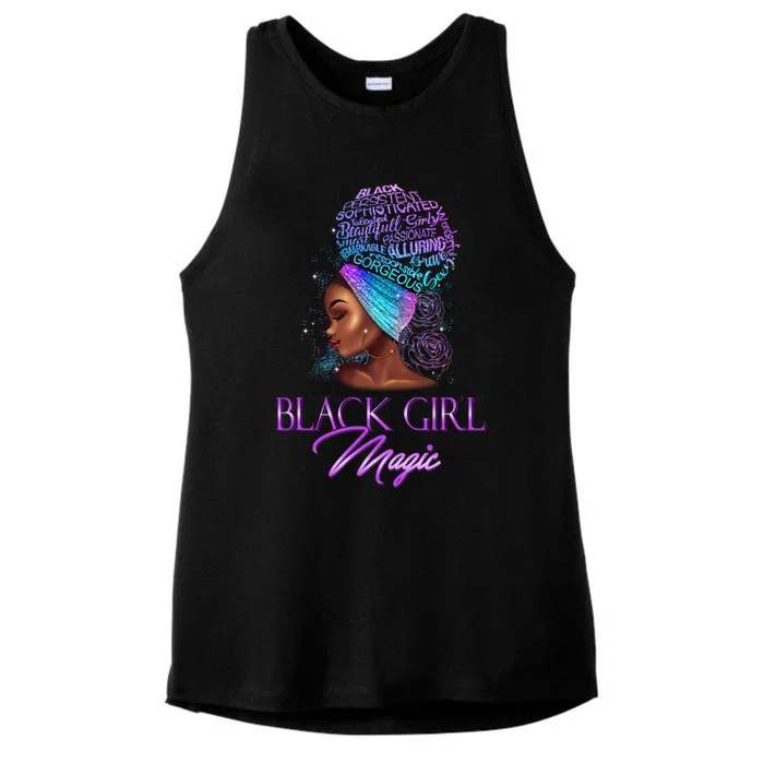 Black Magic Pride Proud Excellence Natural Hair Gift Ladies Tri-Blend Wicking Tank