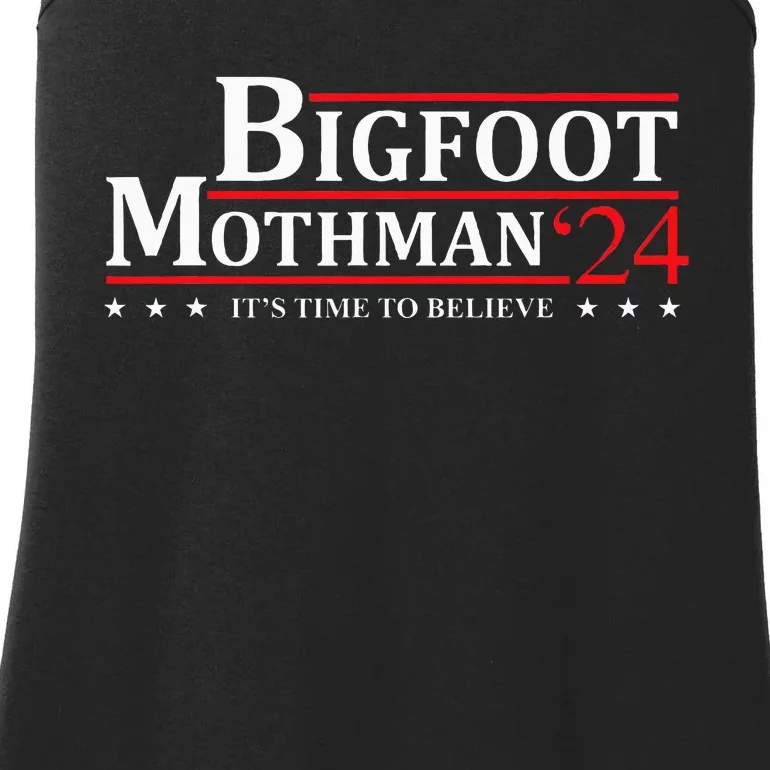 Bigfoot Mothman President 2024 Election Campaign Ladies Essential Tank