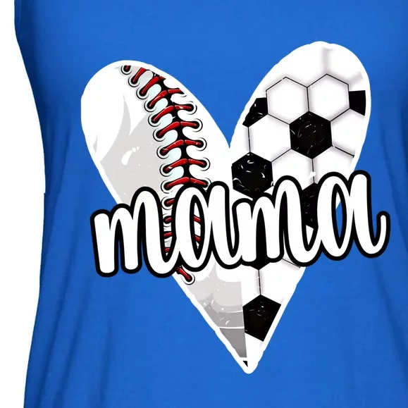 Baller Mama Proud Soccer Baseball Player Ball Mom Cool Gift Ladies Essential Flowy Tank