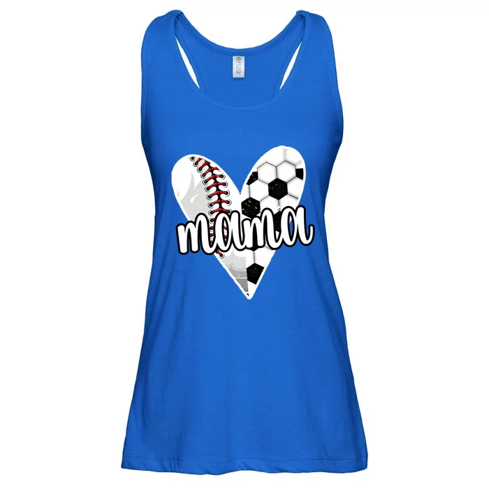 Baller Mama Proud Soccer Baseball Player Ball Mom Cool Gift Ladies Essential Flowy Tank