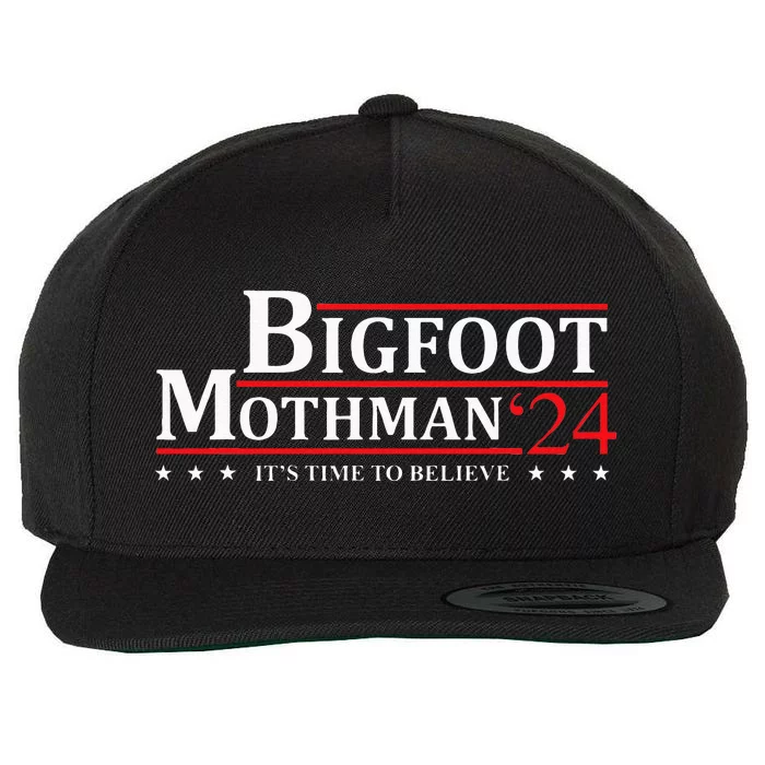 Bigfoot Mothman President 2024 Election Campaign Wool Snapback Cap