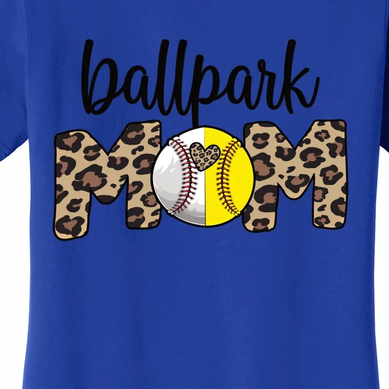 Ballpark Mom Proud Baseball Softball Player Mother Gift Women's T-Shirt