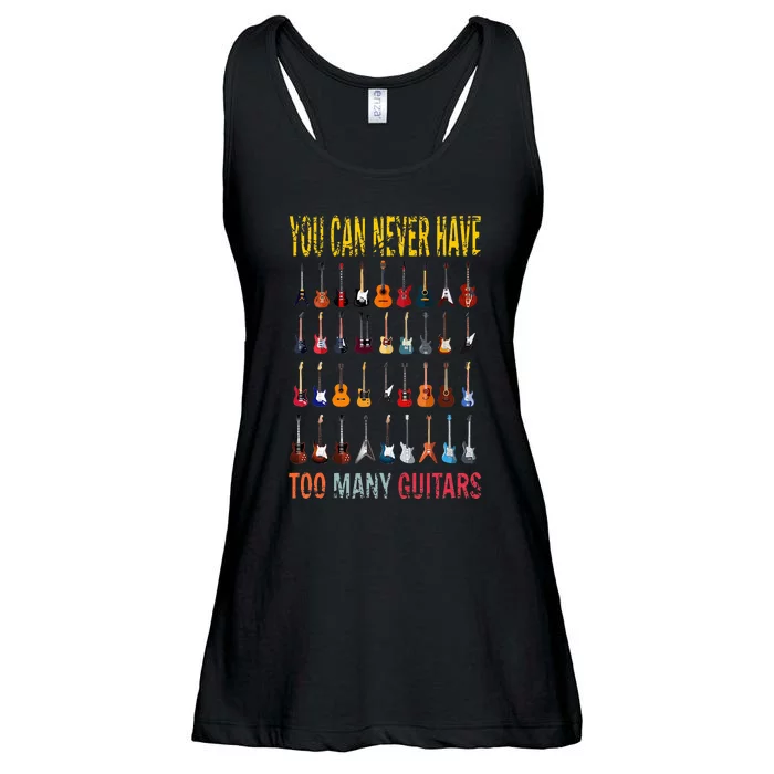 Bass Musician Pick You Can Never Have Too Many Guitars Ladies Essential Flowy Tank