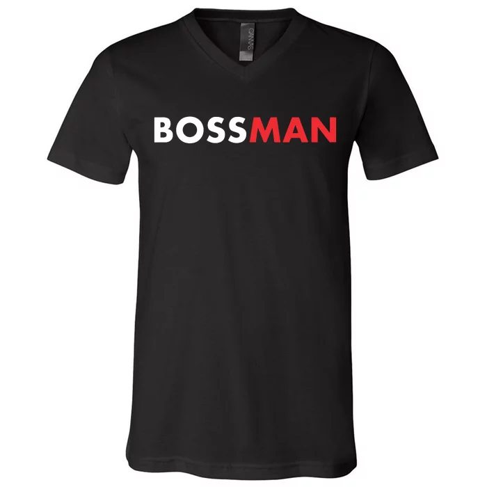 Boss Man Popular Gift Idea Boss Day V-Neck T-Shirt