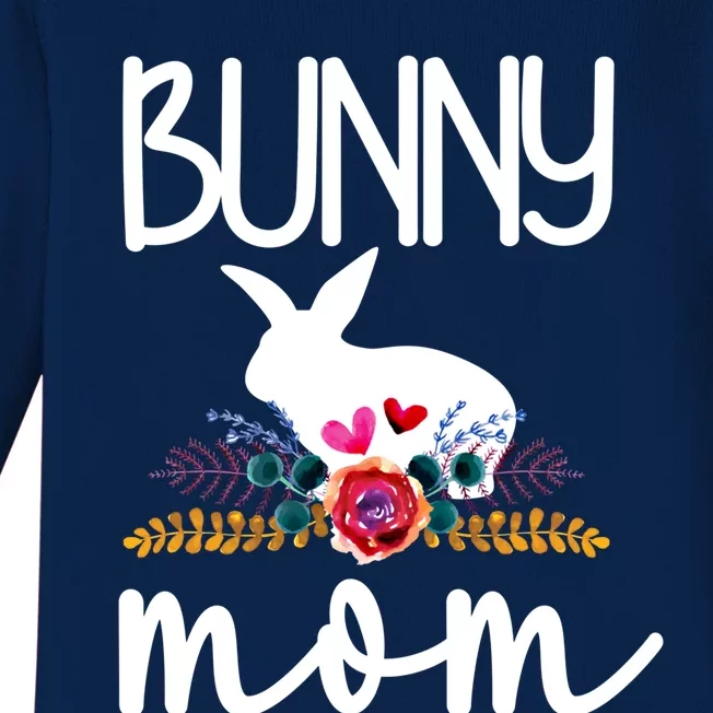 Bunny Mom Proud Rabbit Mom Bunny Lover Bunny Momma Meaningful Gift Baby Long Sleeve Bodysuit