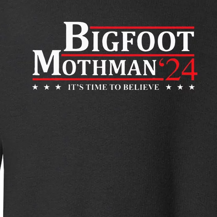 Bigfoot Mothman President 2024 Election Campaign Toddler Sweatshirt