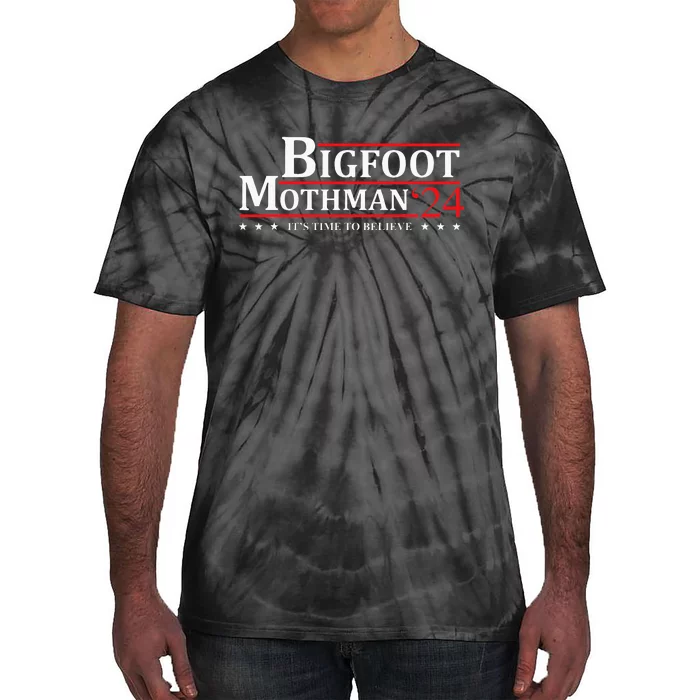 Bigfoot Mothman President 2024 Election Campaign Tie-Dye T-Shirt