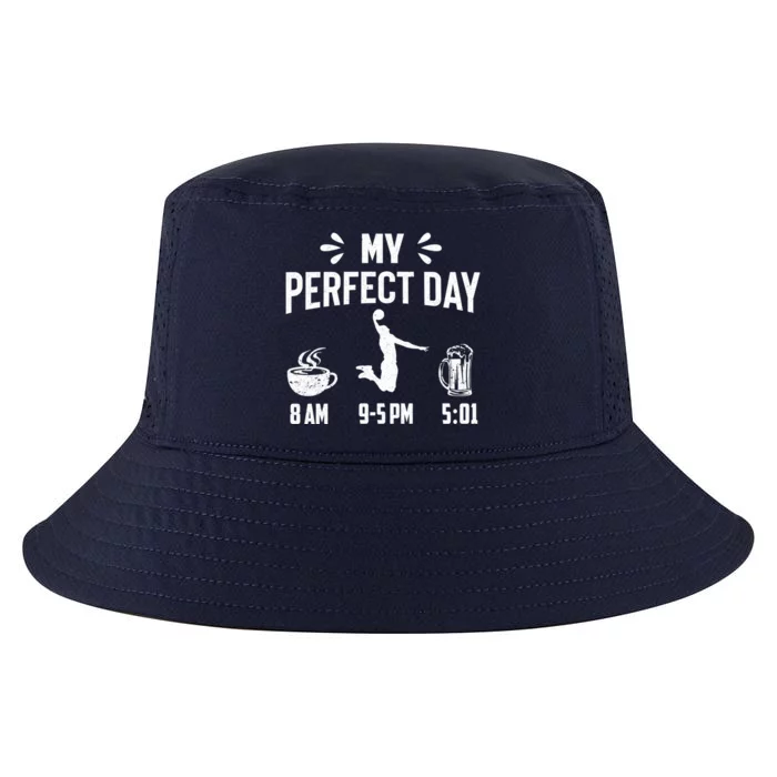 Basketball My Perfect Day Coffee Basketball Beer Basketball Gift Cool Comfort Performance Bucket Hat