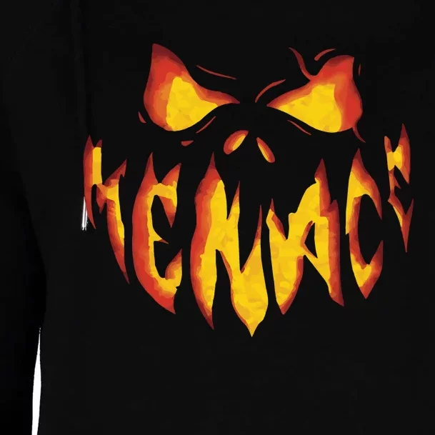 Bam Menace Pumpkin Womens Funnel Neck Pullover Hood