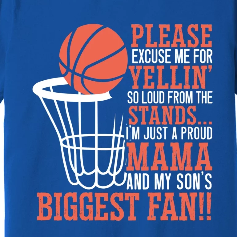 Basketball Mama Player Hoop Junkie Mothers Day Mom Gift Premium T-Shirt