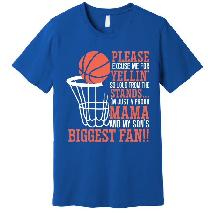 Basketball Mama Player Hoop Junkie Mothers Day Mom Gift Premium T-Shirt