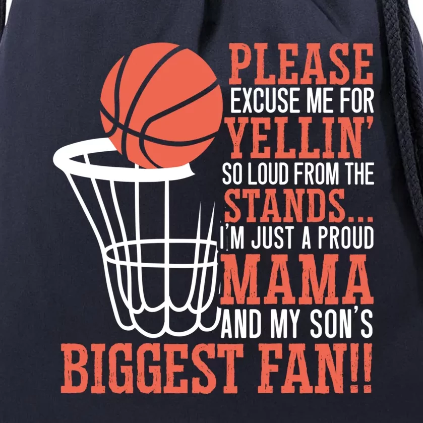 Basketball Mama Player Hoop Junkie Mothers Day Mom Gift Drawstring Bag