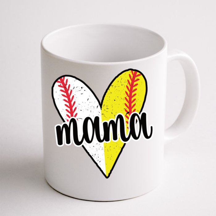 Baller Mama Proud Softball Baseball Player Ball Mom Meaningful Gift Front & Back Coffee Mug