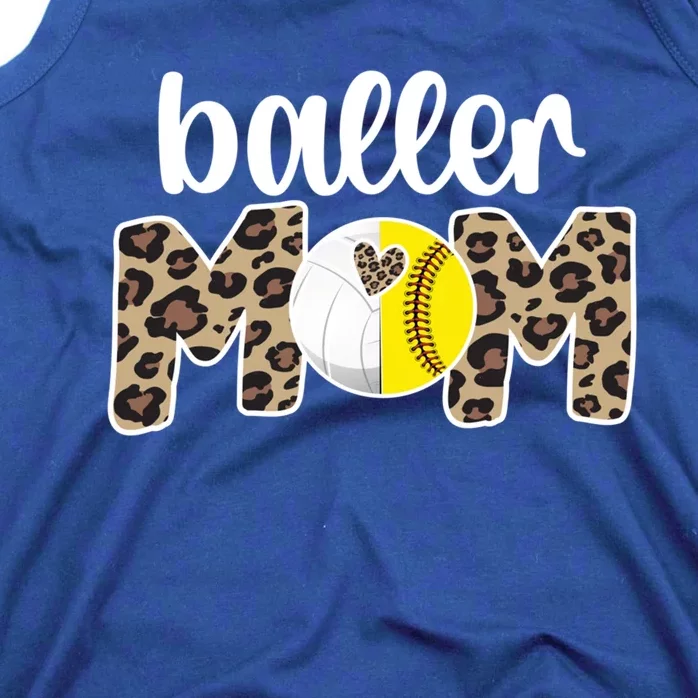 Baller Mom Proud Volleyball Softball Player Mother Gift Tank Top