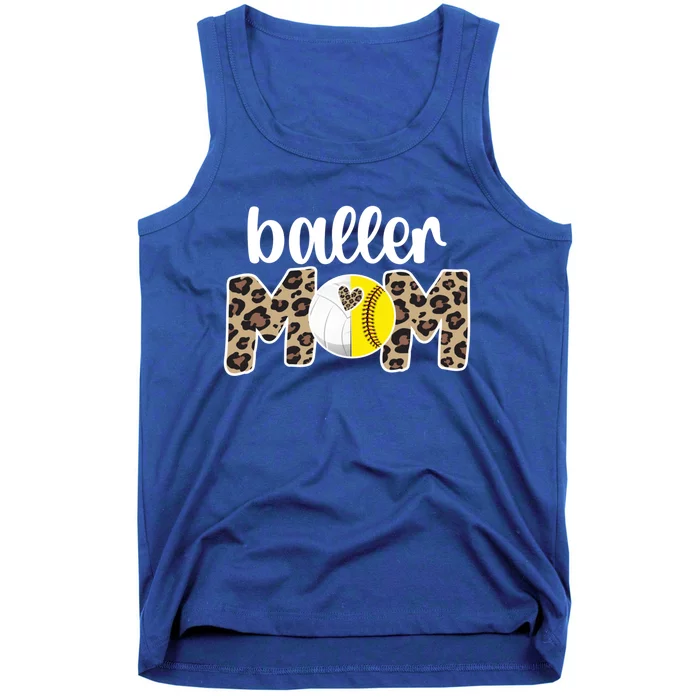 Baller Mom Proud Volleyball Softball Player Mother Gift Tank Top