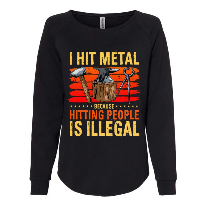 Blacksmith Metal Pounder Steel Workers Forge Anvil Womens California Wash Sweatshirt