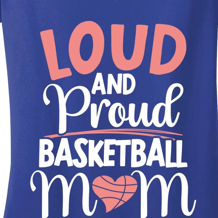 Basketball Mom Player Hoop Junkie Mothers Day Mama Cute Gift Women's V-Neck T-Shirt