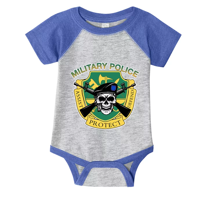 Badgiftass Military Police Skull Gift Infant Baby Jersey Bodysuit