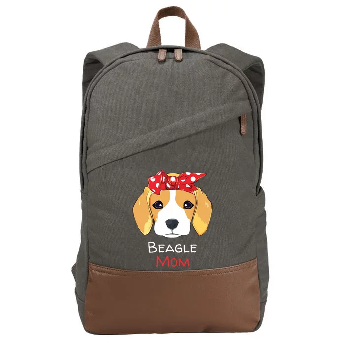 Beagle Mom Proud Owner Women Cotton Canvas Backpack