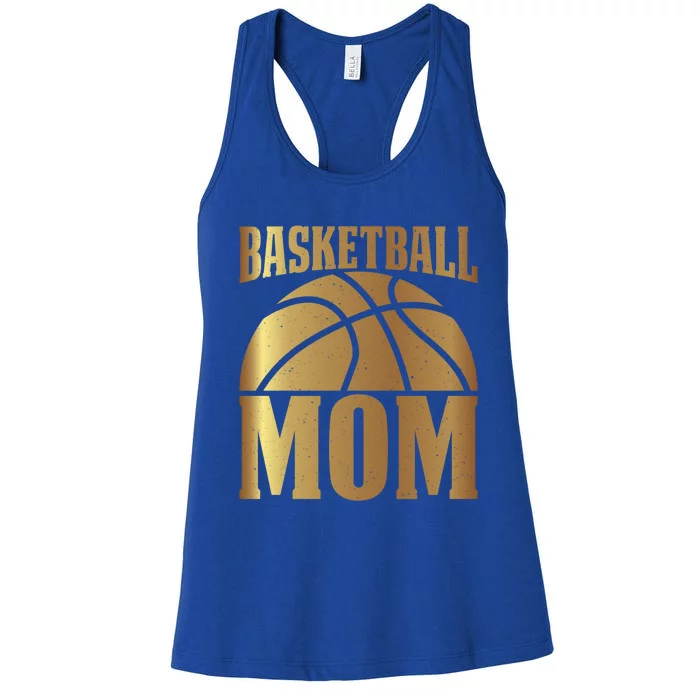 Basketball Mom Player Coach Sports Lover Graphic Funny Gift Women's Racerback Tank